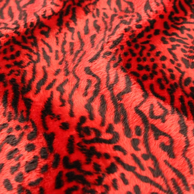100% Polyester Animal Leopard Print Velboa Fabric With S Wave for Sofa/Chair/Bag