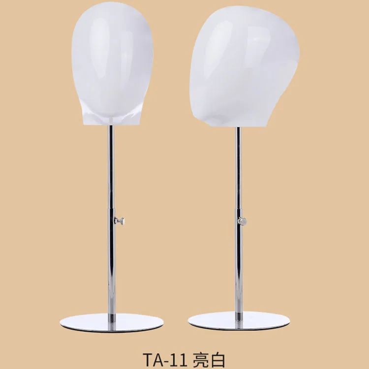 XINJI New Fashion Chrome Gold Head Display Mannequin Wig Heads With Base For Hat Display