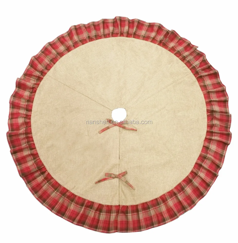 
Hot selling christmas tree skirt christmas tree bottom decorations christmas tree skirt 