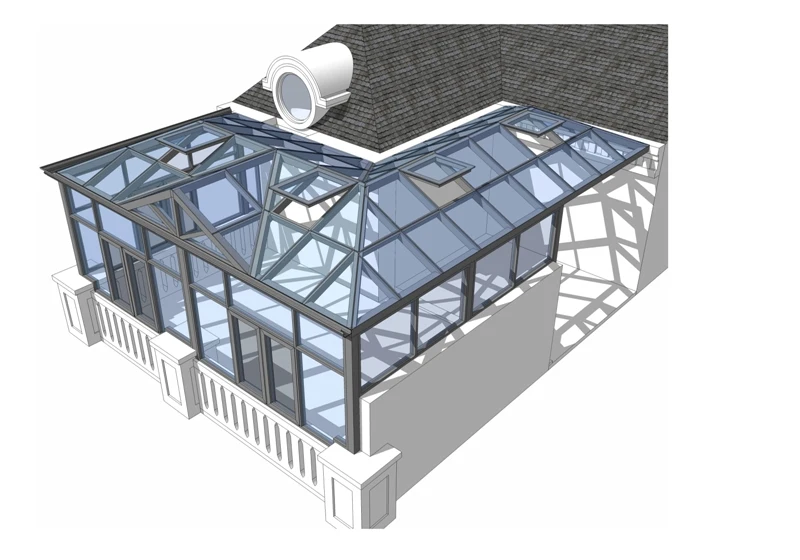 
victorian sun room for garden, full glass house 