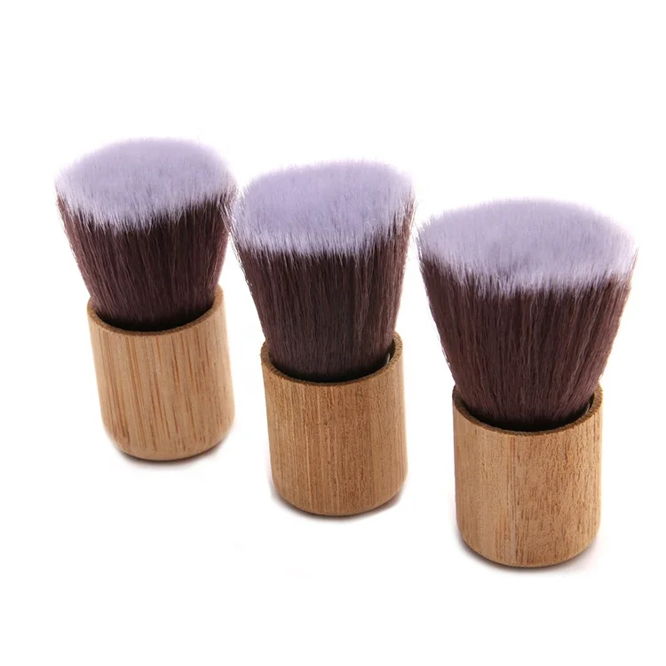 Private label Bamboo Handle Mini Flat Top Makeup Brush High Quality Foundation Kabuki Brush