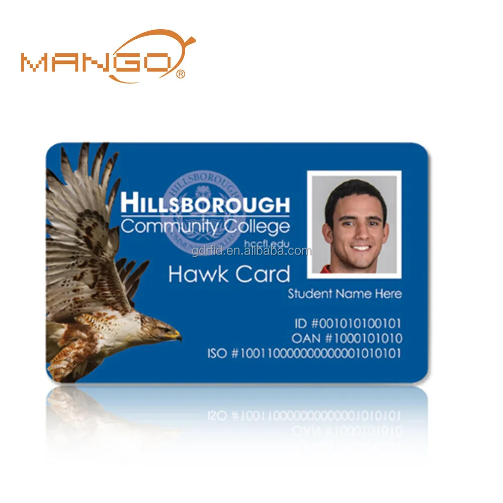 125KHz TK4100 RFID ID Card with Photo Printing for Student and Employee portrait ID cards