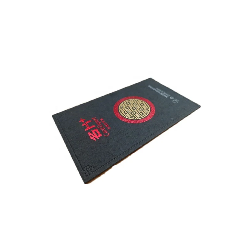 Nobel black private exquisite quality gold foil business card
