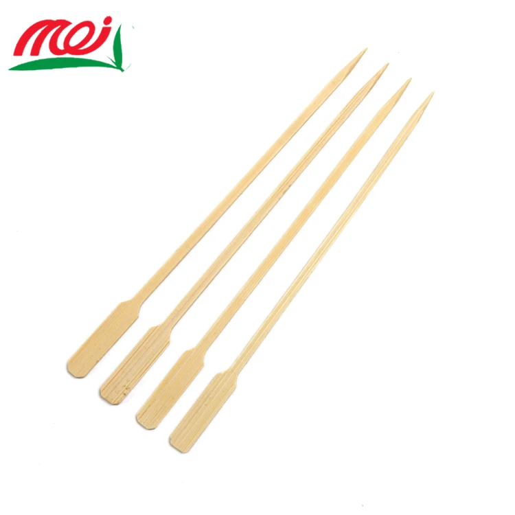 
Chinese eco-friendly hand made bbq racket shape bamboo skewer 