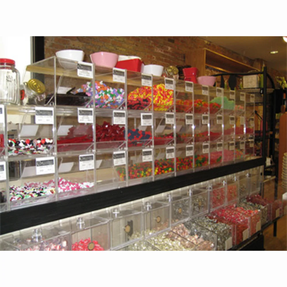 Лучший безопасный акриловый мини-контейнер для конфет с ложкой