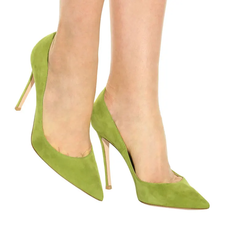 
2019 Spring Trend Suede Leather High Heels OEM Shoes For Girls 
