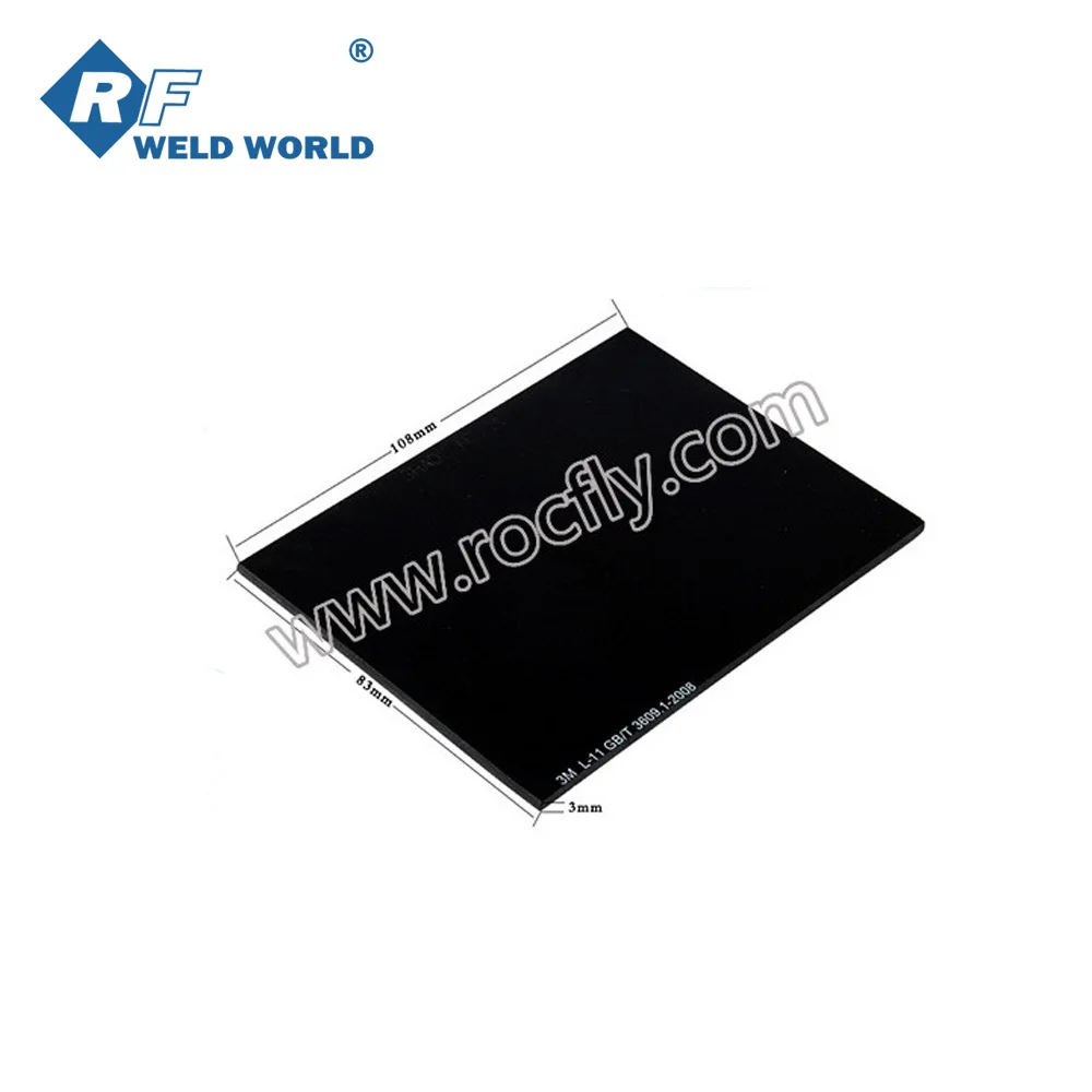 110x60mm Safety Black Welding Glass for Helmet