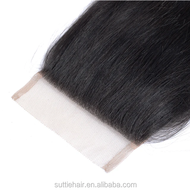 
Virgin Human Hair Closure Lace Frontal Brazilian 9A Grade 4*4 Natural Black Color Remy Hair Hair Bulk Silky Straight Wave >=50% 