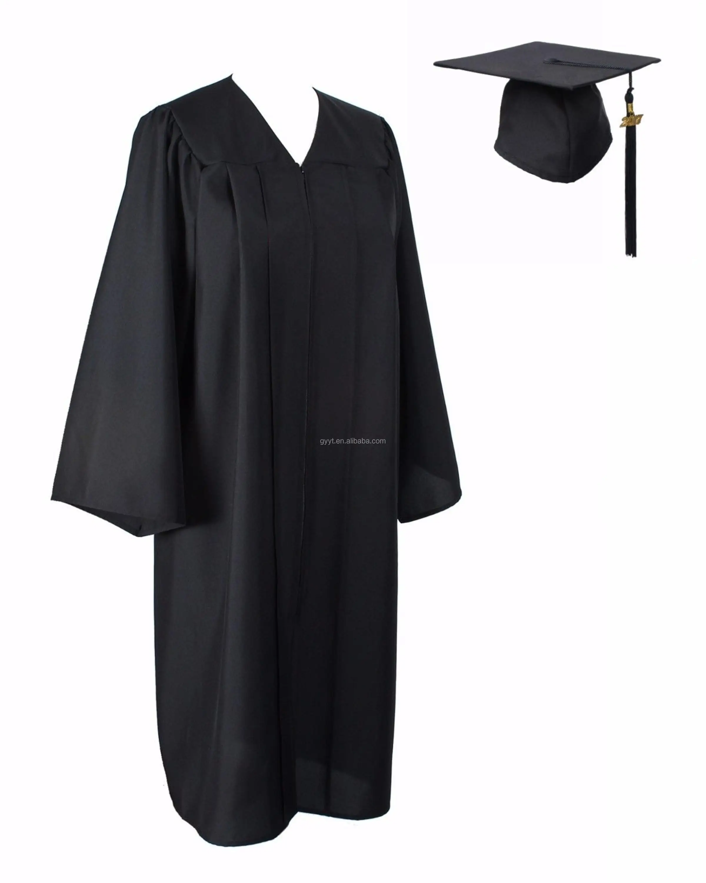 unisex graduation disposable cap and gown academic regalia school uniform