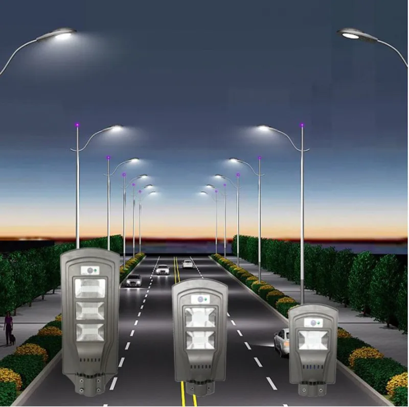 2019 Прямая продажа с завода 20 Вт 40 Вт 60 Вт датчик движения умный солнечный уличный фонарь светодиодный проектор