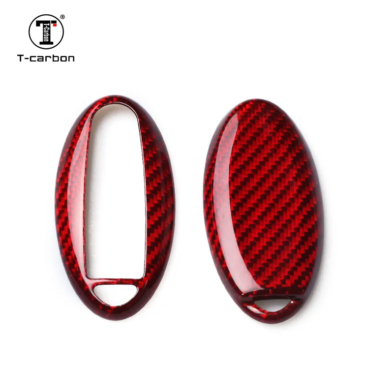 T-carbon Glass Fiber Car Key Case Cover Shell  Fit For GTR Key Cover Car Interior Accessories