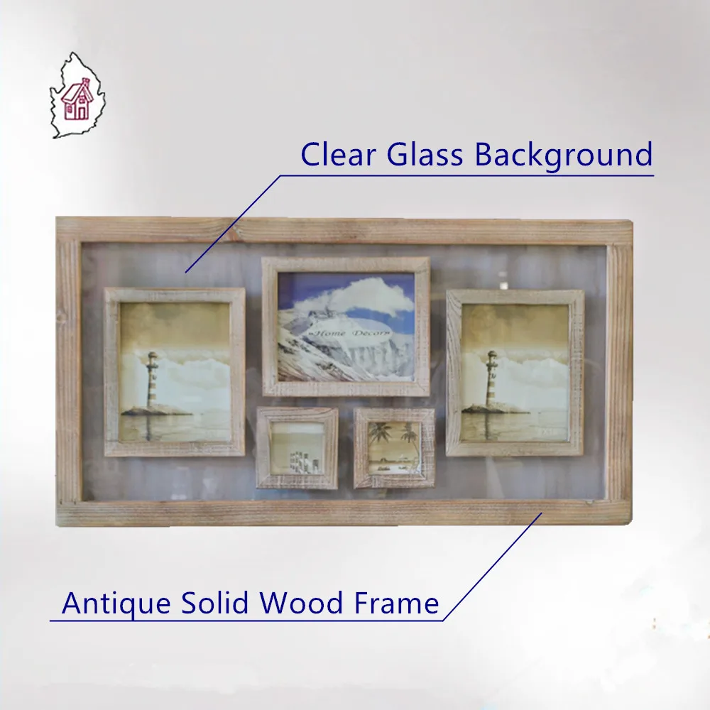 Wooden Wall Hanging Decorative classic multi glass picture frame photo frames