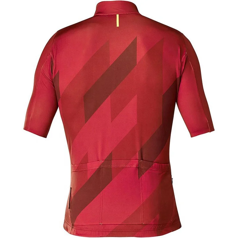 
Custom red sports soft suit breathable feature and worsted fabric type breathable cycling jersey tops 