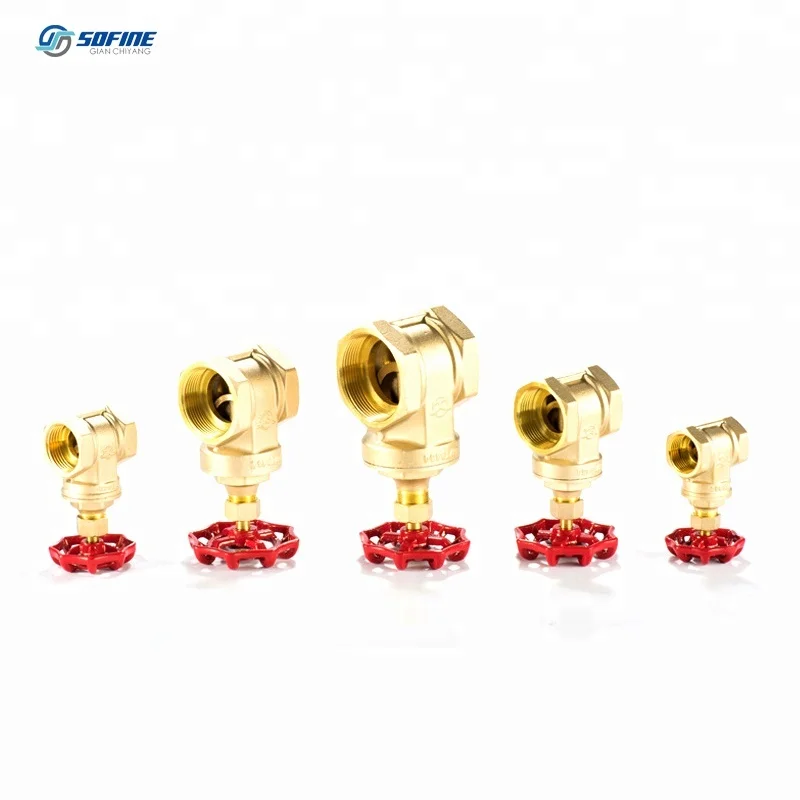 
Engineering Special Medium Inner Thread Manual Two-Way Copper Brass Gate Valve DN15 