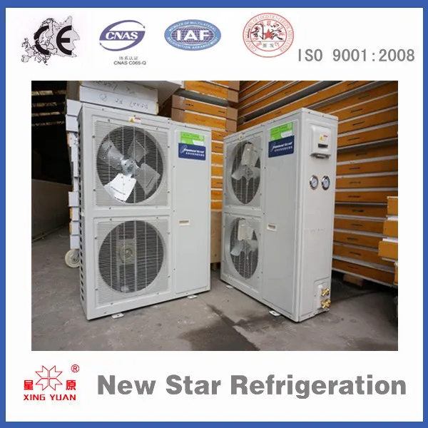 Walk in cooler and freezer refrigeration unit condensing unit