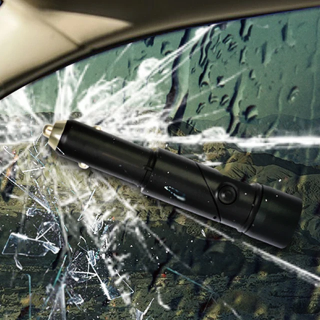 Auto Emergency Multifunction Tool car charger (Escape Hammer, Seat Belt Cutter, Flashlight)