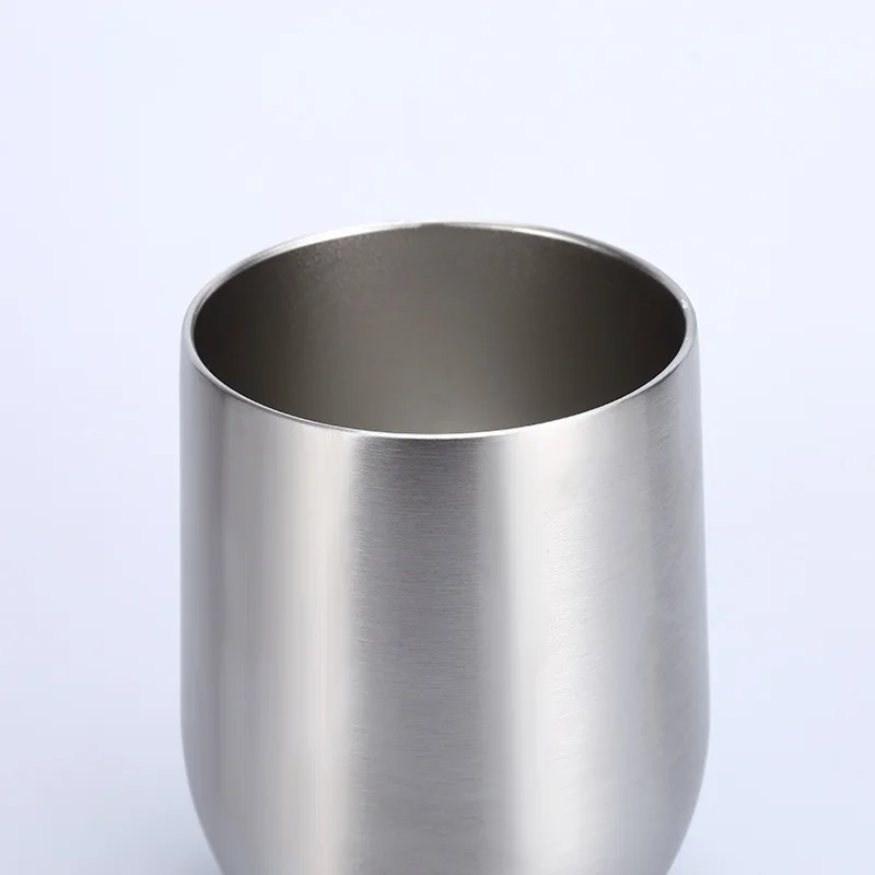 12 oz Egg Shaped  Stainless Steel Vacuum Insulated Wine Beer Tumbler Wholesale with Lid