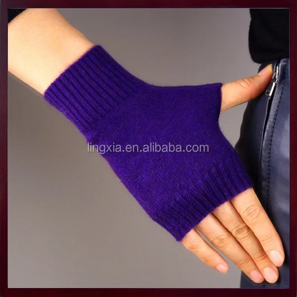 Fashion Woman Knitted Arms Warmers, New Cashmere Wool Ladies Arm Warmers Fingerless Gloves