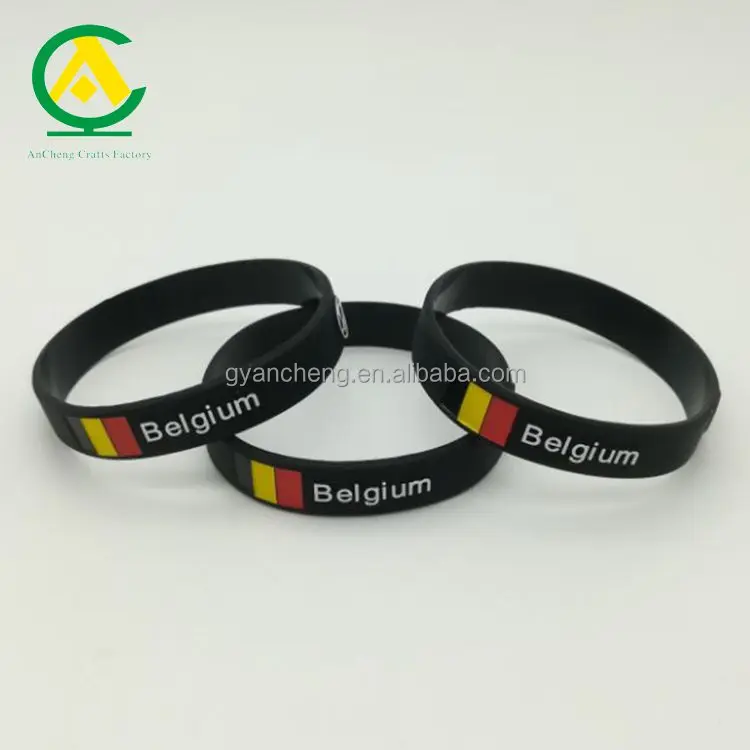 Fashion Belgium Flag Wristband, Belgium Jewelry, Belgium Souvenir