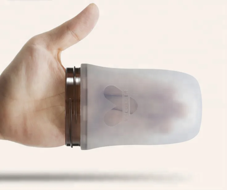 
Popular silicone 240ml Feeding water cup food grade silicone baby bottle 