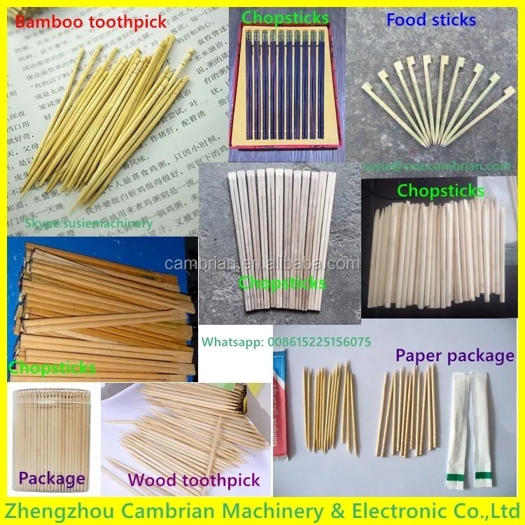 High quality willow birch poplar wood bamboo toothpick making machine production line with large capacity