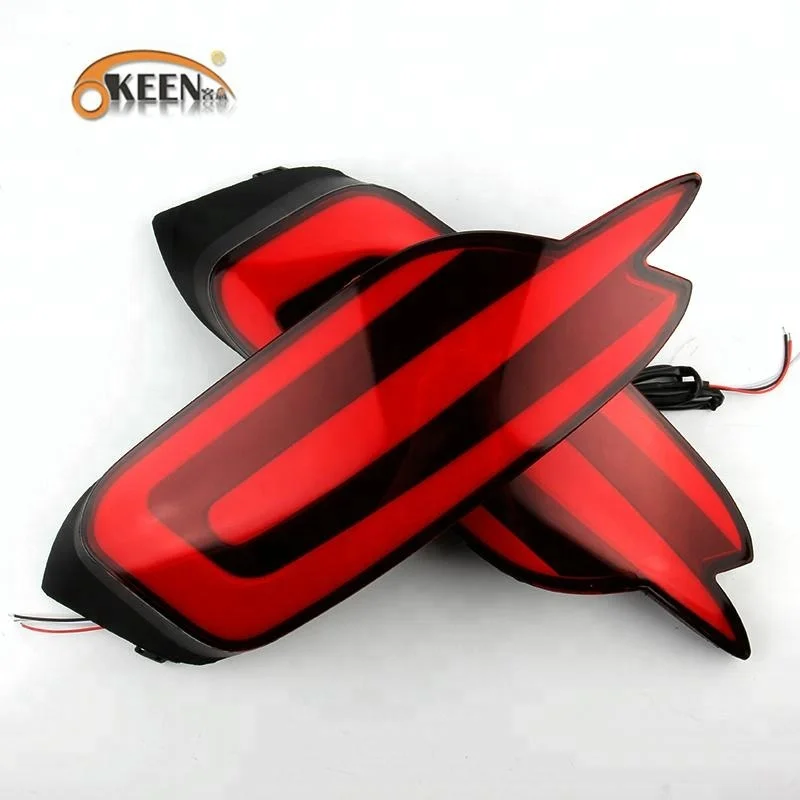 KEEN rear bumper reflector lights for Honda Civic 2016 2017 2018 led rear tail lamp car brake warning parking lamp