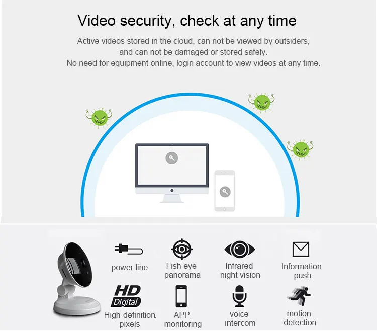 
Baby monitor price in china with camera wireless invisible security cameras 