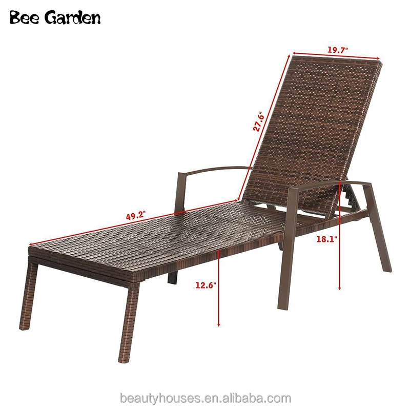 
Modern style Fashion Design Outdoor Furniture Rattan Chaise Lounge/Beach/Lying Chair 