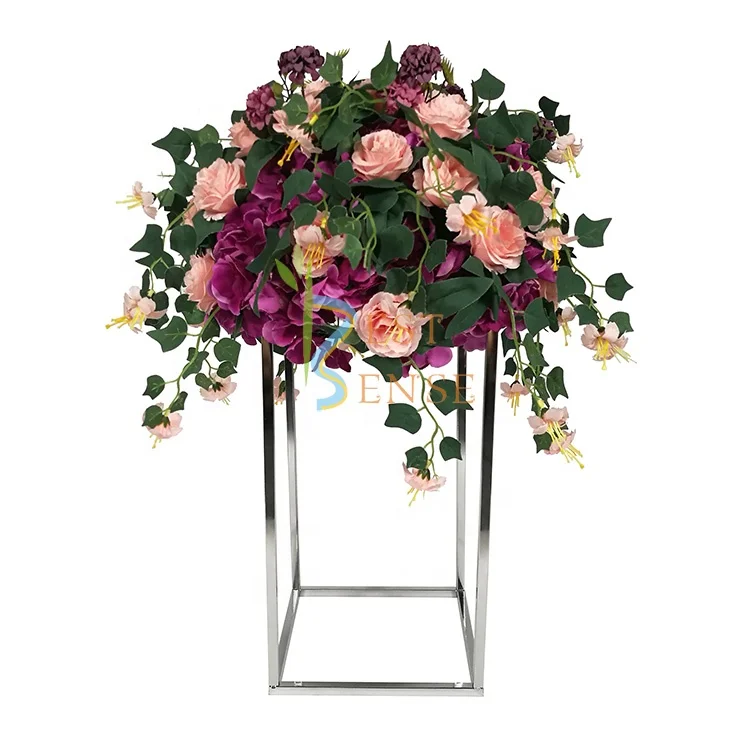 
Party popper Rectangle silver frame centerpieces for wedding table 