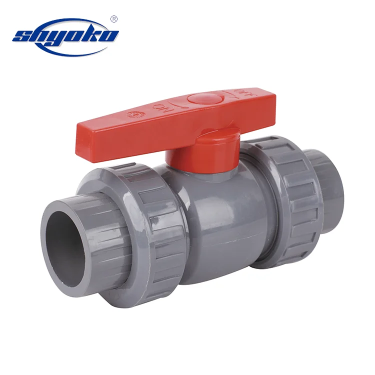 True union PVC ball valve standard double union socket/thread connection