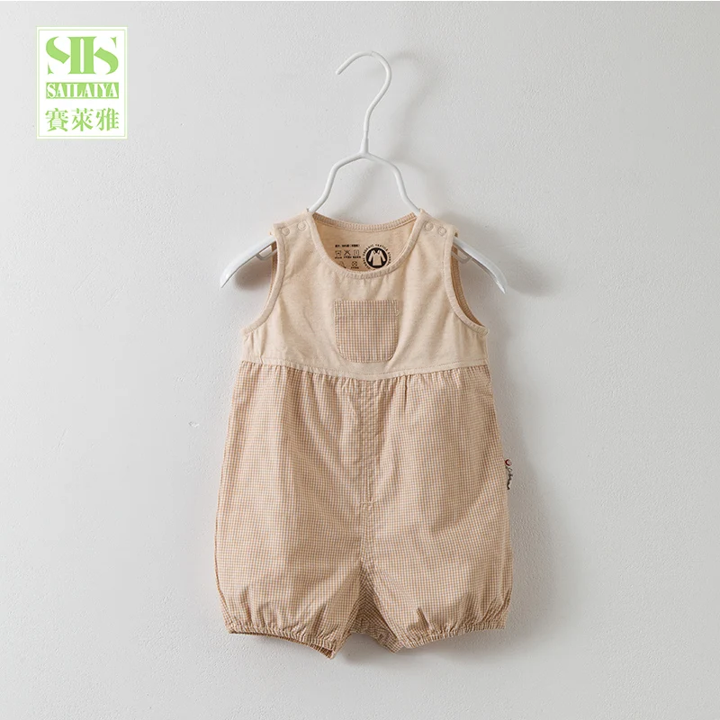 
Детский летний комбинезон из 100% органического хлопка, детский комбинезон, одежда 