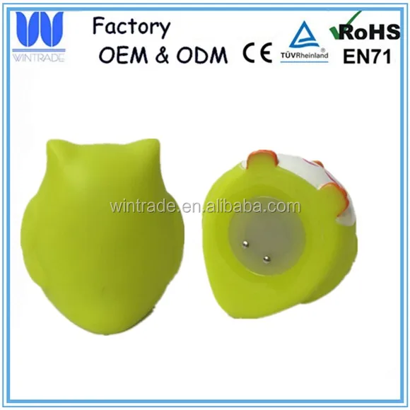 LED floating flashing owl bath toy baby bath night light