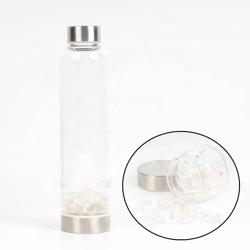 natural gemstone crystal perfume water bottle with stone wholesale