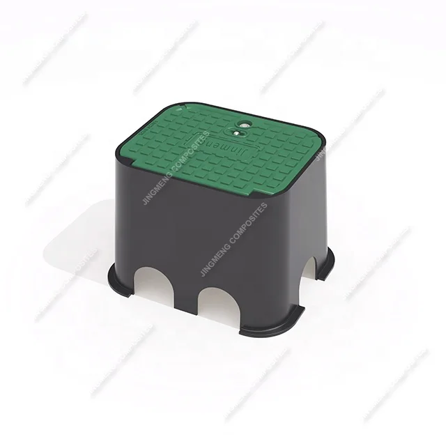 Composite water meter box with hinge and lock