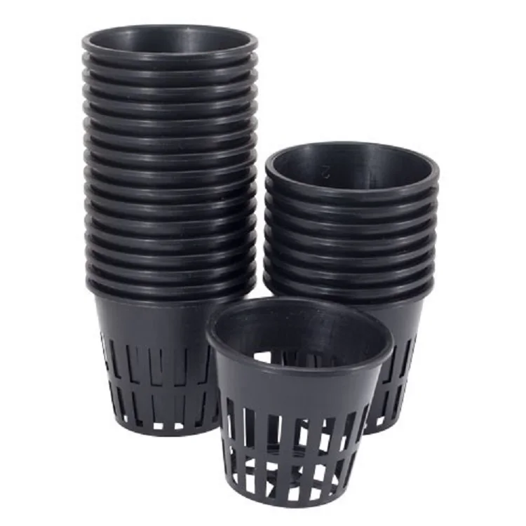 Booster Hydroponic Aquaponic Net Pot Net Cup NFT Plastic Large Size 3 Inch for Garden Planting