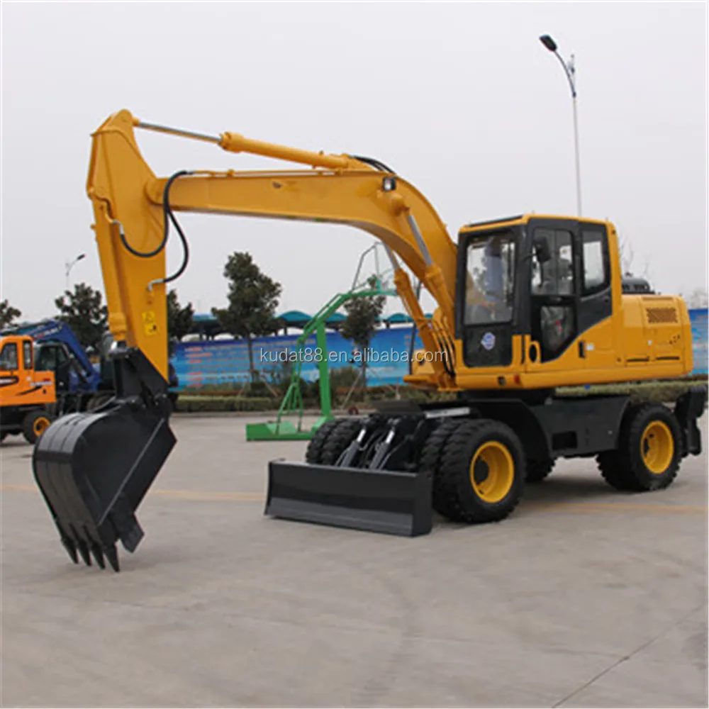 hydraulic rock breaker excavator ( 12 ton wheel excavator with china engine )