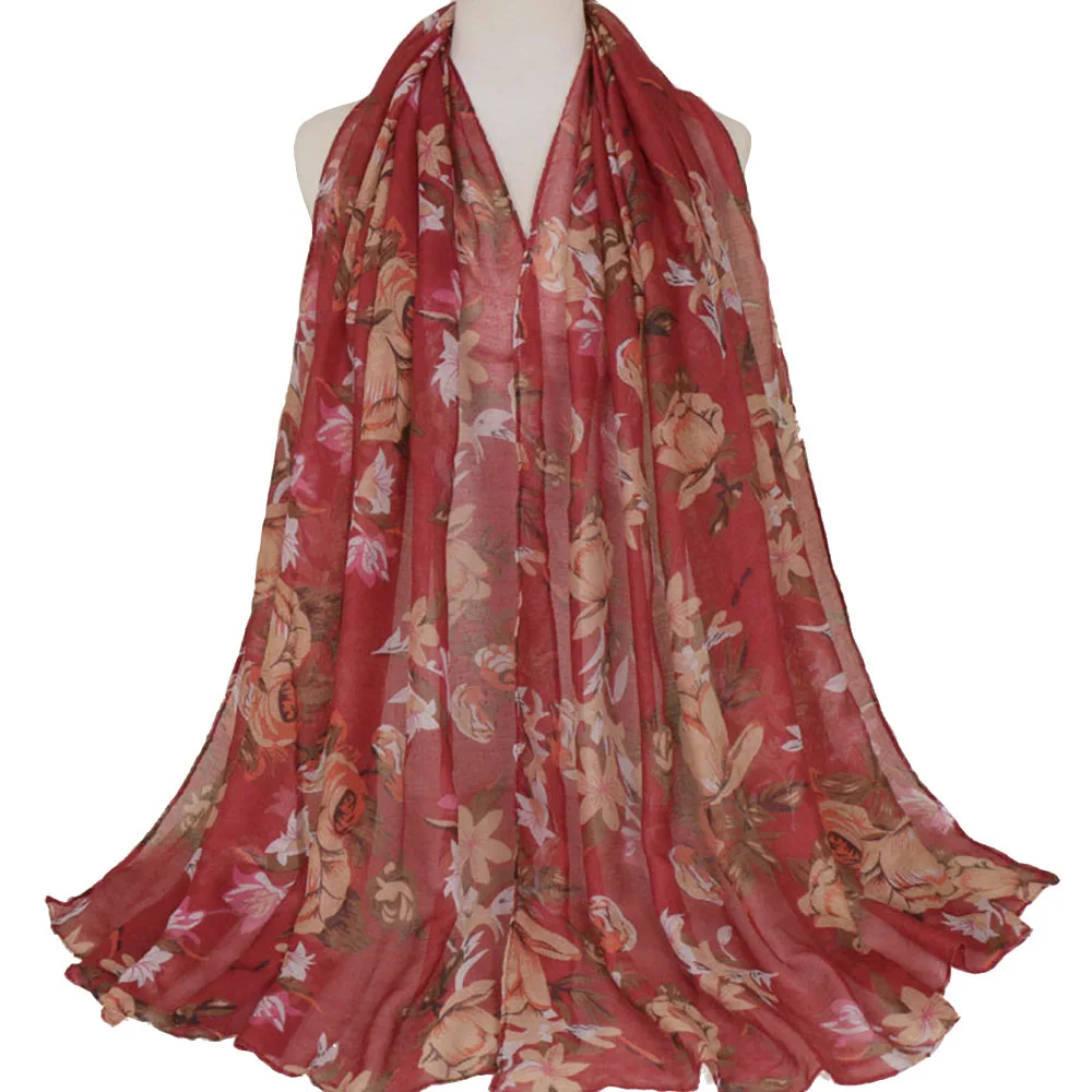 
Zakiyyah VS042 Hot sales Voile Scarf Women Hijab Summer Breathable Head hijab with printing 