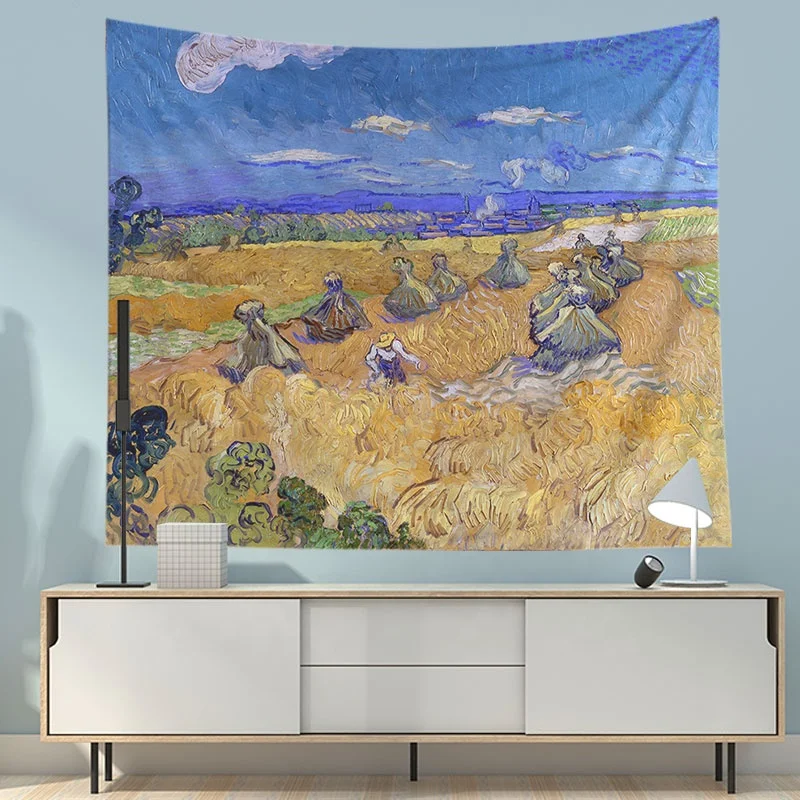 
Custom Van Gogh Abstract Colorful Home Decor Hanging Tapestry For Bedroom 