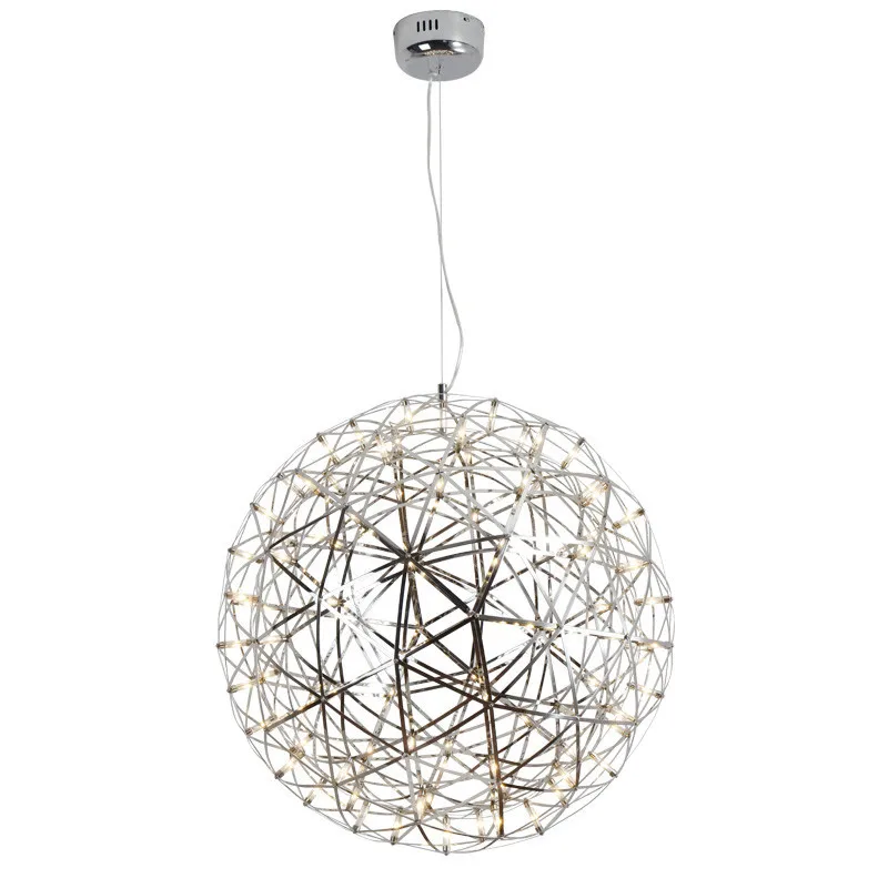 Modern brief Loft spark ball LED Pendant Light fixture Firework Ball stainless steel pendant Lamps