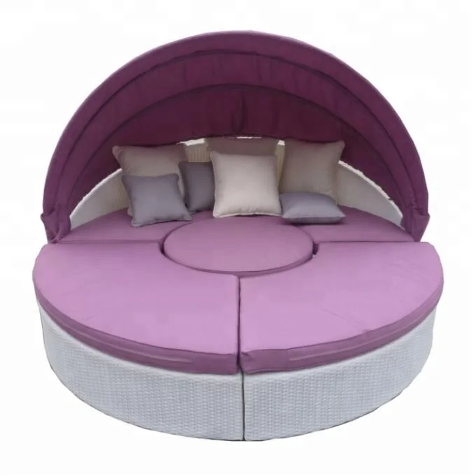 adults round beds rattan outdoor beds with canopy