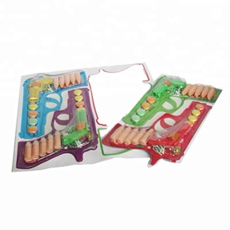  Пулевидный пистолет Кислая прессованная игрушка конфеты в таблетках