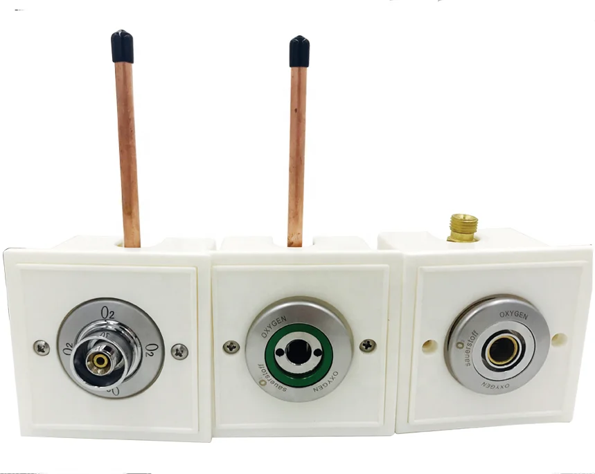 Wall mounted medical oxygen medical gas outlet