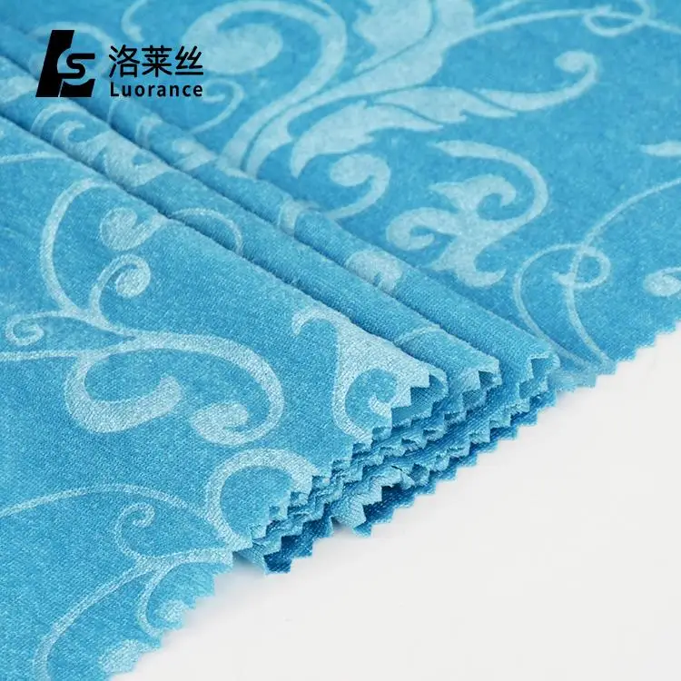 Хорошая цена пользовательские Матовый тиснением Пан небесно-синий бархат