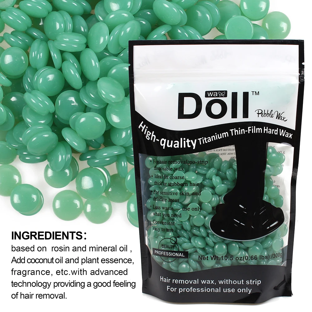 300g aloe Wax Beads Hard Solid Beans  Granules Hot Film Waxing Beads for Body  Hair Removal depilatory wax beans