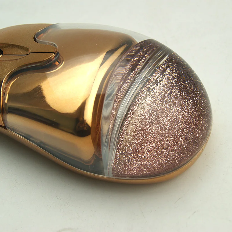 Wholesale glitter powder  wireless aqua mouse  with custom design