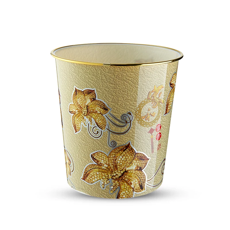 Custom made mini small house colored printed plastic garbage trash can