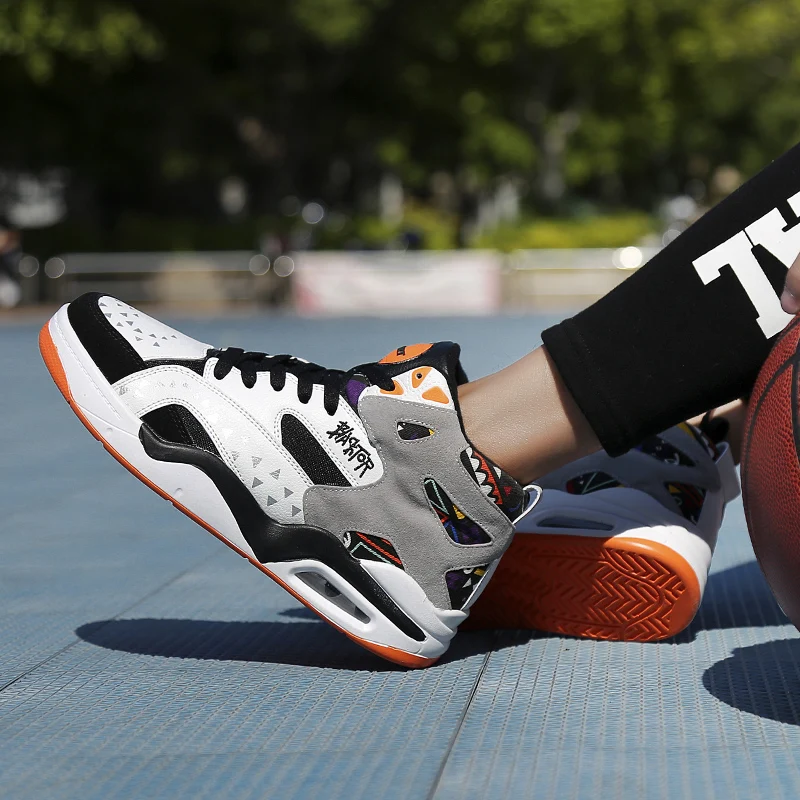 Высокие мужские спортивные ботинки для баскетбола, оригинальные мужские Воздушные баскетбольные ботинки, создайте собственные баскетбольные ботинки брендов