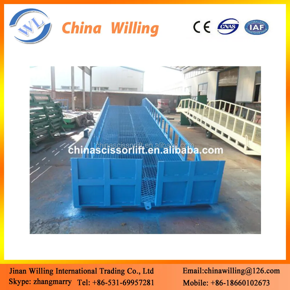 Hot selling 6~15t mobile container ramp for forklift