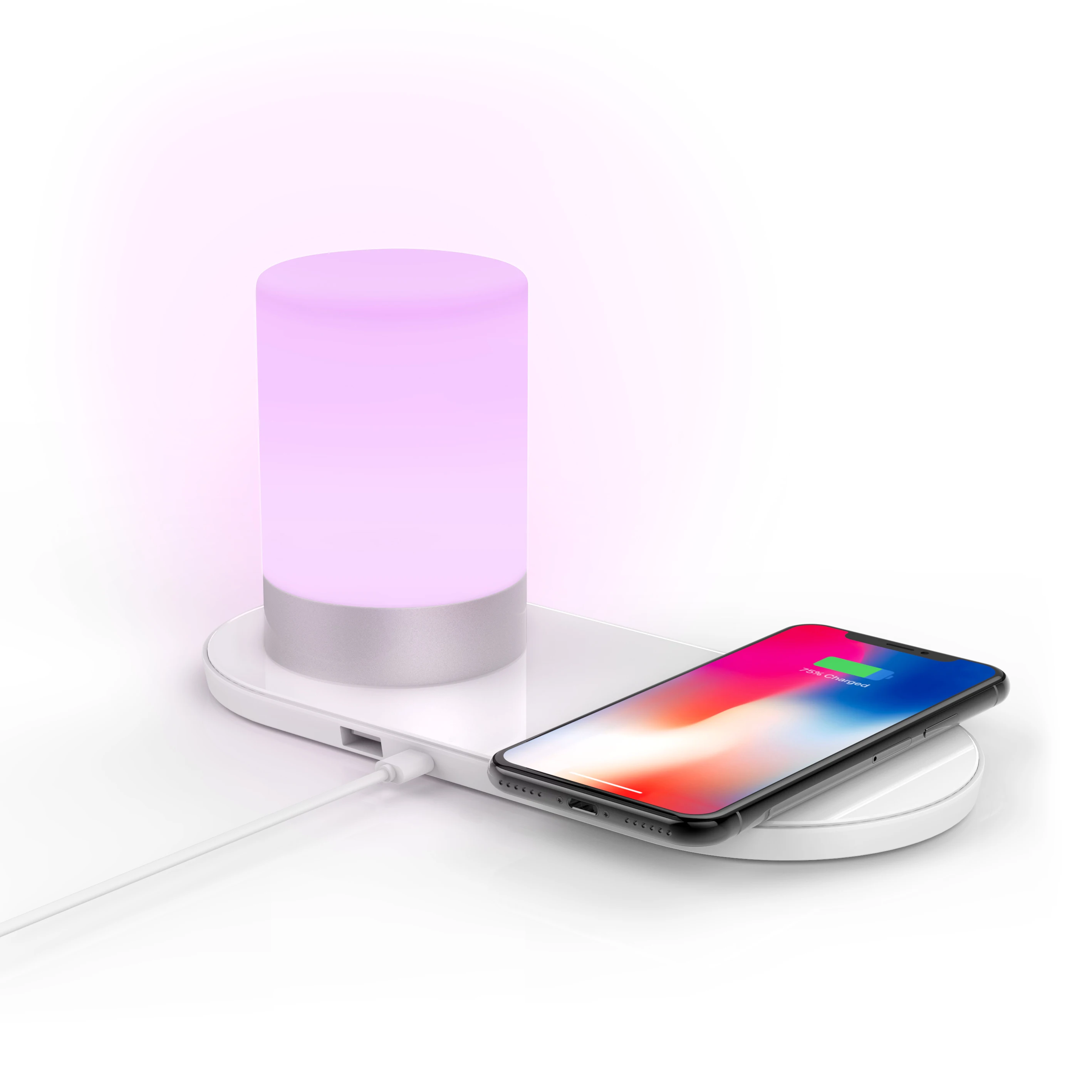New product ideas 2020 led night light lamps home decor friendship lamp RGB lamp with wireless charger