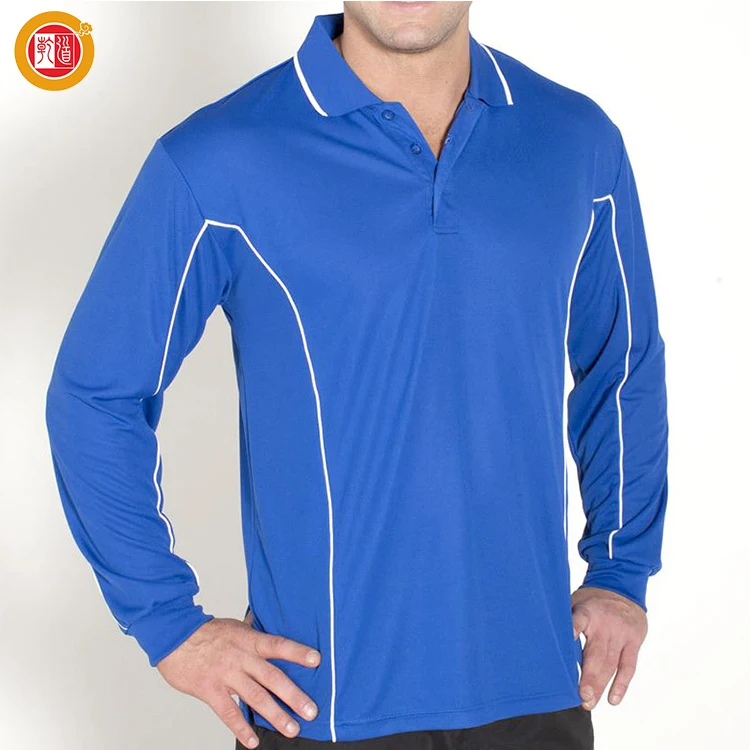 Индивидуальные Поло с длинным рукавом OEM логотип ткани рубашка сухой гольф подходит рубашка